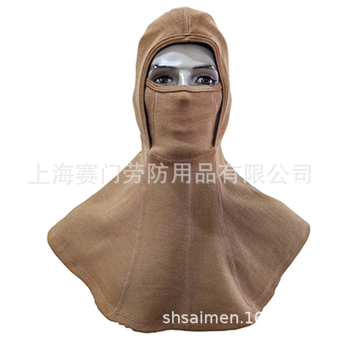 防火头套、卡其色森林防火头套、消防员灭火头套、头罩、森林消防