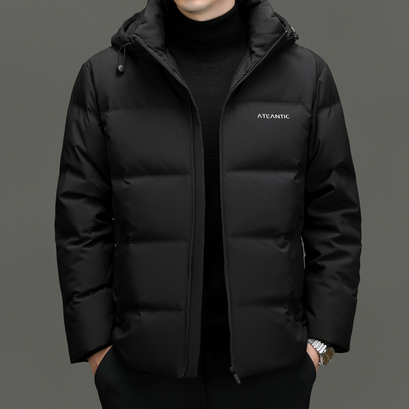 Men's High-End Short down Jacket 2026 Winter Thickened Warm Korean Style Casual Hooded Coat for Young and Middle-Aged Men