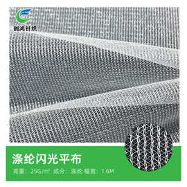 涤纶20D闪光平布 薄纱网眼布 婚纱裙子网布