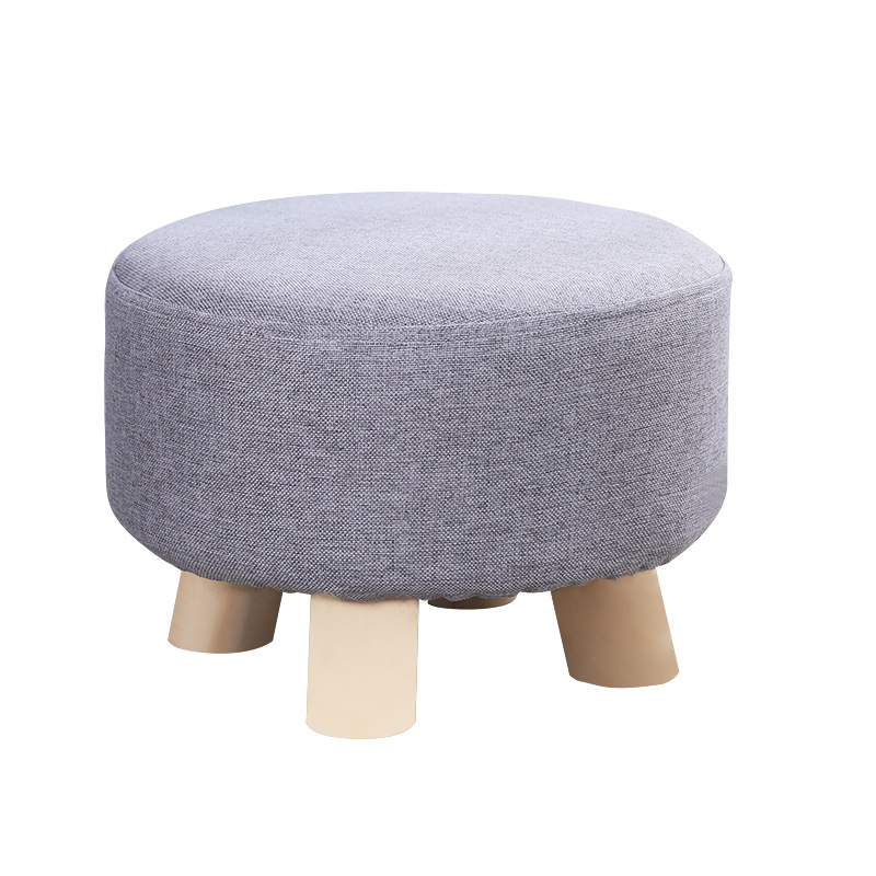 Taburete pequeño Internet celebridad hogar tela taburete bajo sala de estar creativa sofá taburete lindo taburete redondo zapatos Cambio de heces perezoso banco pequeño