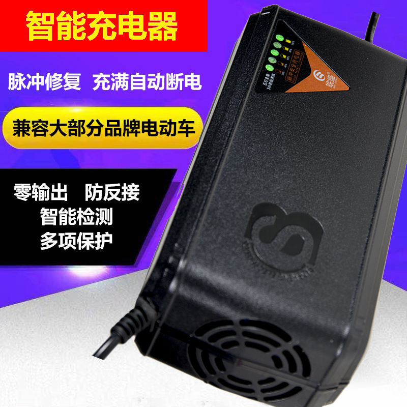 自动断电 电动车电瓶充电器三轮电瓶充电器48V60V72V爱玛雅迪电池