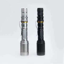 跨境速卖通亚马逊经典款响尾蛇10W 强光手电筒申缩变焦带笔夹电筒