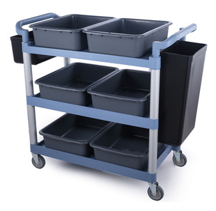 Three-layer Trolley, Multi-purpose Large and Small, Hotel Restaurant Dining Cart, Meal Delivery Cart, Plastic Bowl Collection Cart, Treasure Capsules