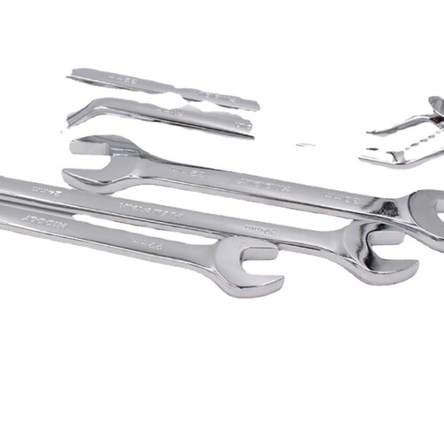 Dual-purpose wrench set open plum blossom tool set dual-purpose wrench 14-piece set auto repair machine repair tools