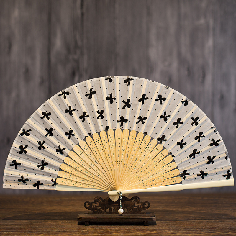 古風扇子扇風機中国風夏漢服チャイナドレス折り畳み扇風機小竹扇風機ダンス扇風機緑|undefined