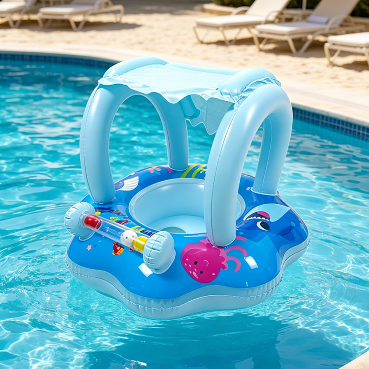 Anillo de natación infláble para niños pequeños barcos de agua para bebés embarcaciones de agua engrosado PVC asiento de niños PVC ecológico image 54