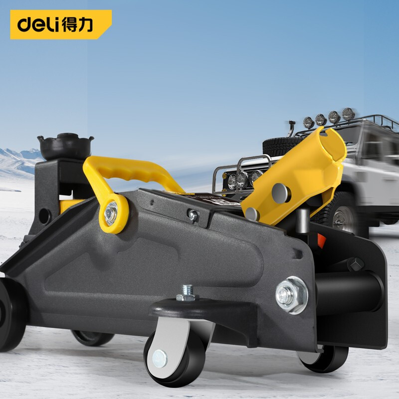 得力工具 DQ-WD1.5T290单泵卧式千斤顶2T液压千斤顶汽修工具