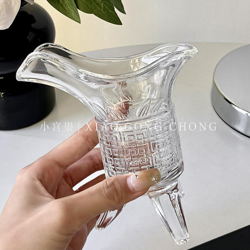 インペリアルカップアイスアメリカンラテコーヒーカップインスタイルクリエイティブ面白い三脚カップガラスミルクティーカップワイングラス|undefined