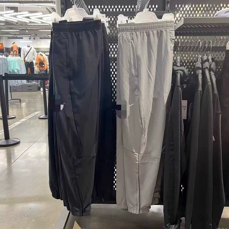2025 новые летние мужские ультратонкие спортивные брюки для бега и тренировок с быстрой сушкой, дышащие, с манжетами, тканые DB4834