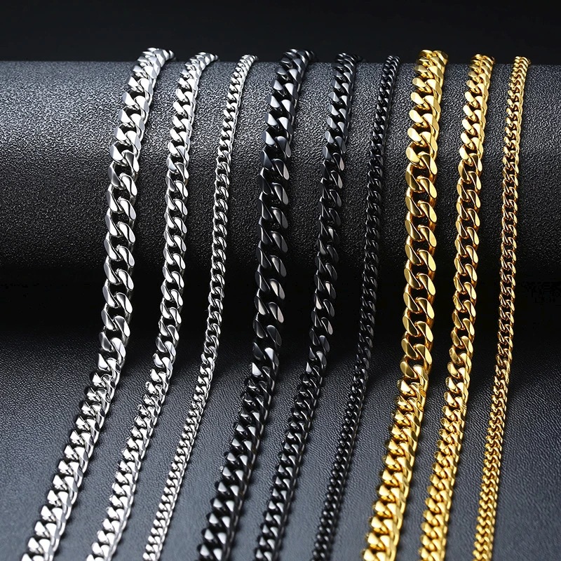 Retro Geometric Stainless Steel Chain Necklace 1 Piece