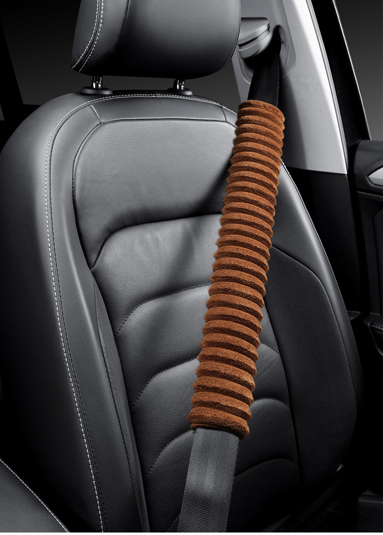 Car Truck universal winter plush safety belt shoulder protector anti-tightening anti-wear cloud velvet shoulder protector 27cm30cm