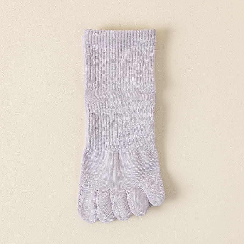 Calcetines de cinco dedos, calcetines de primavera y otoño, antiodorante, sudor, anti-bolas, calcetines de algodón puro transpirables y calcetines de barril cortos.