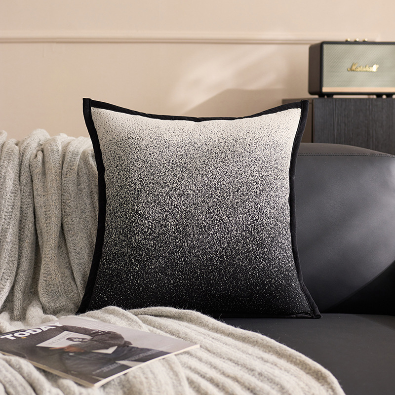 Elegante sensación de lujo ligero funda de almohada sofá almohada cojín de cintura almohada de estilo artístico abstracto de alto nivel versátil