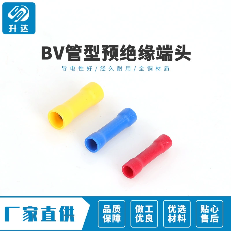 Большое количество BV5.5 трубчатых предварительно изолированных клемм серии BV трубчатых промежуточных проводов холодного отжима клемм 500