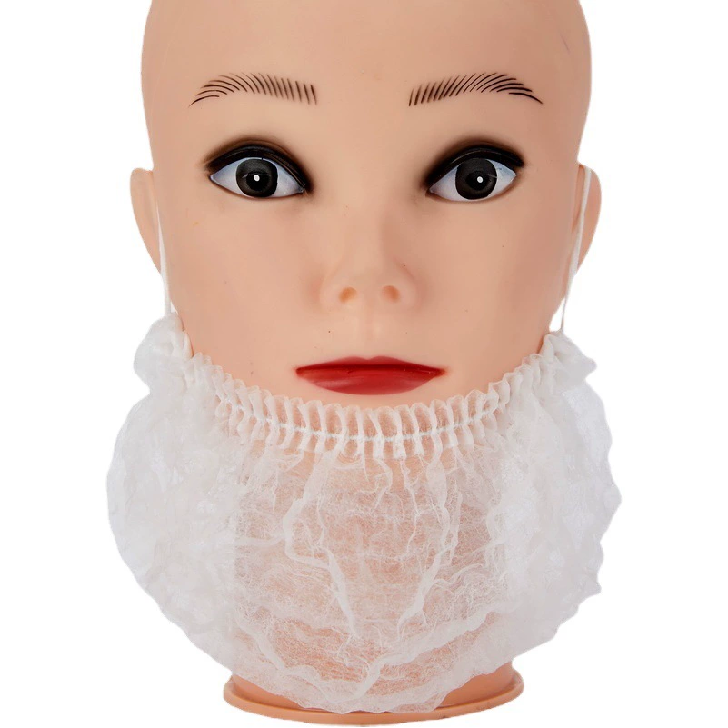 Одноразовый дышащий нетканый чехол для бороды Анти-падение одного ребра рукав Борода Крышка Защитный чехол для бороды