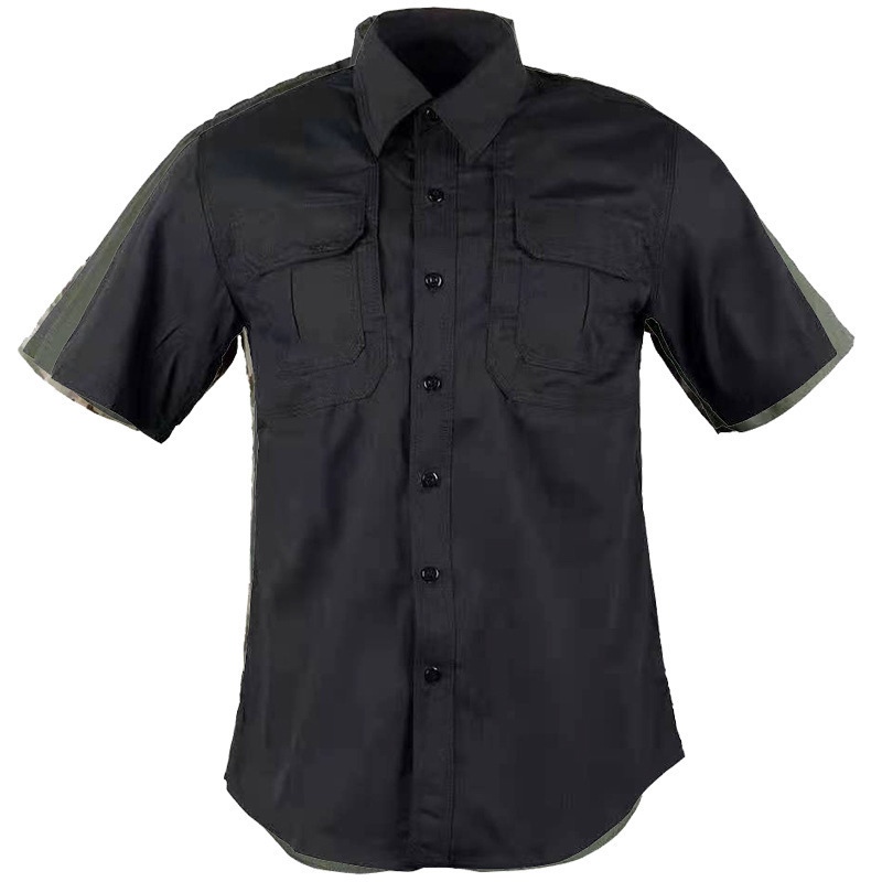 Táctica al aire libre camisa de manga corta de verano viajero ropa de camuflaje transpirable bolsillo 511 camisa camisa superior caqui hombre