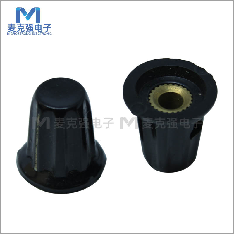外径16mm黑色胶木电位器旋钮帽 内径4mm可调电位器波段开关专用
