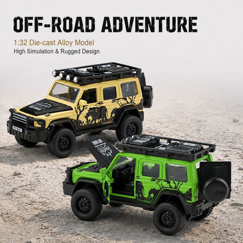 1:32 Scale Realistic Off-Road Big G Alloy Die-Cast Car Model with Pull-Back Action and Four-Door Opening, Children's Toy Car Wholesale