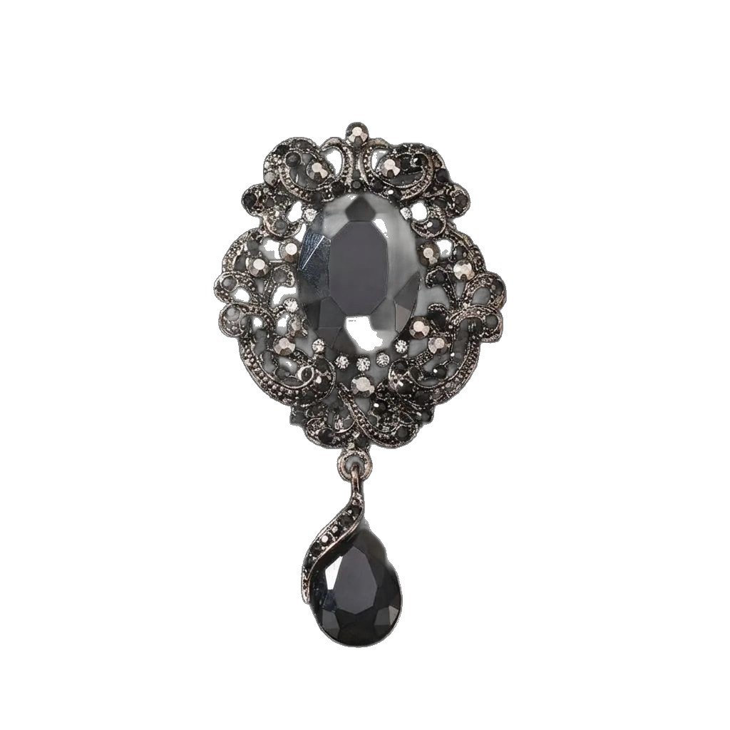 Elegante kristallen broche voor dames sjaalspeld accessoire_voghion.com