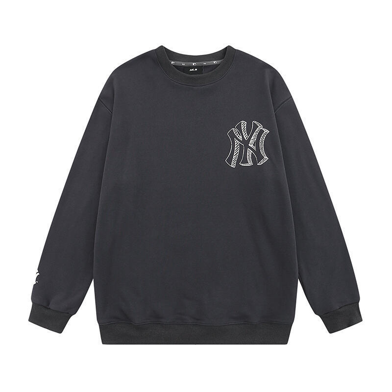 高版本MLB印花大logo运动休闲男女秋冬情侣款百搭圆领卫衣|undefined