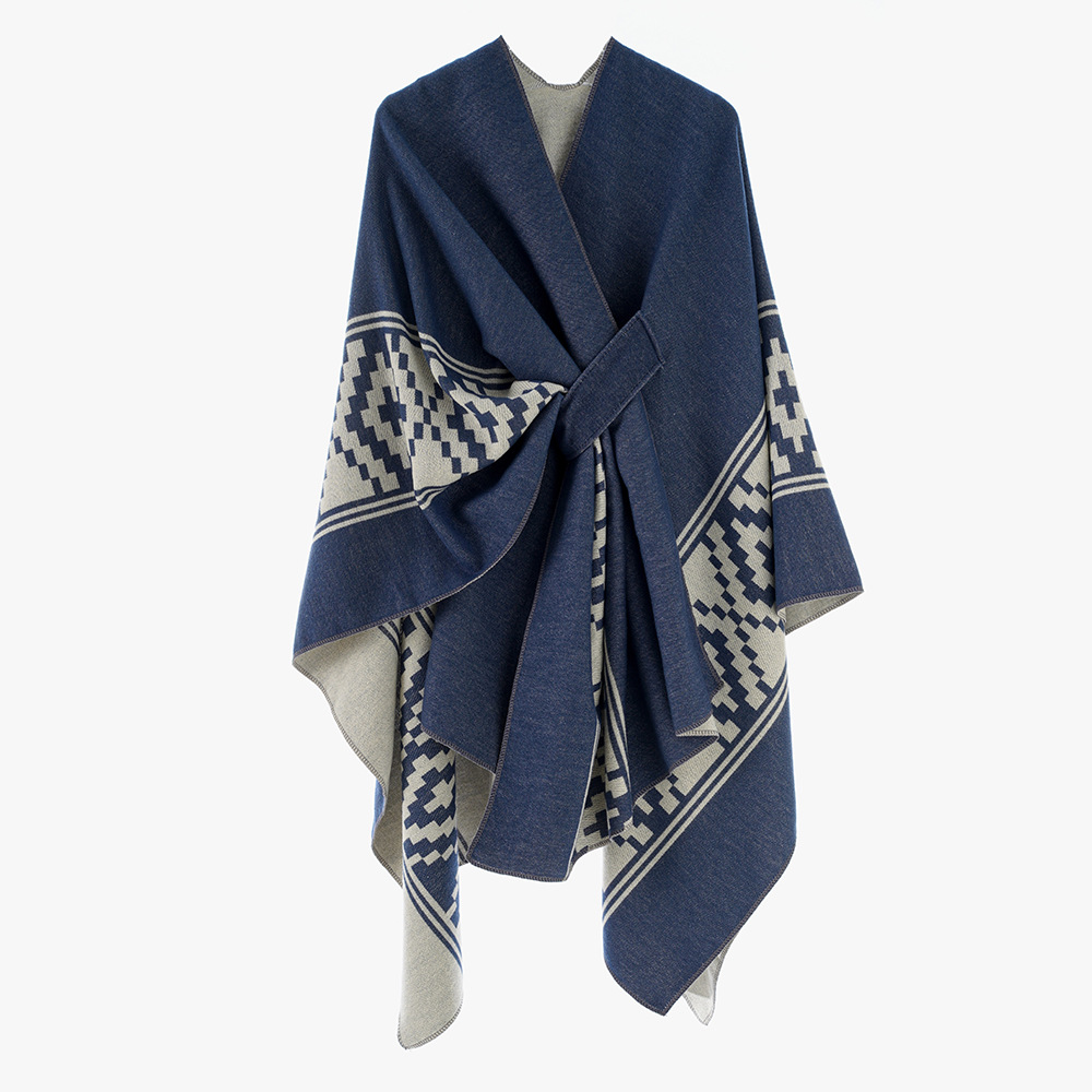 Amazon nuevo estilo multicolor bohemio estilo bifurcado y barra imitación chal de cachemira Europa y América versátil