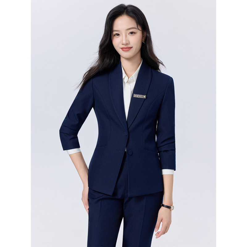 职业西装女黄金珠宝导购制服新能源汽车销售顾问前台面试正装工服|undefined