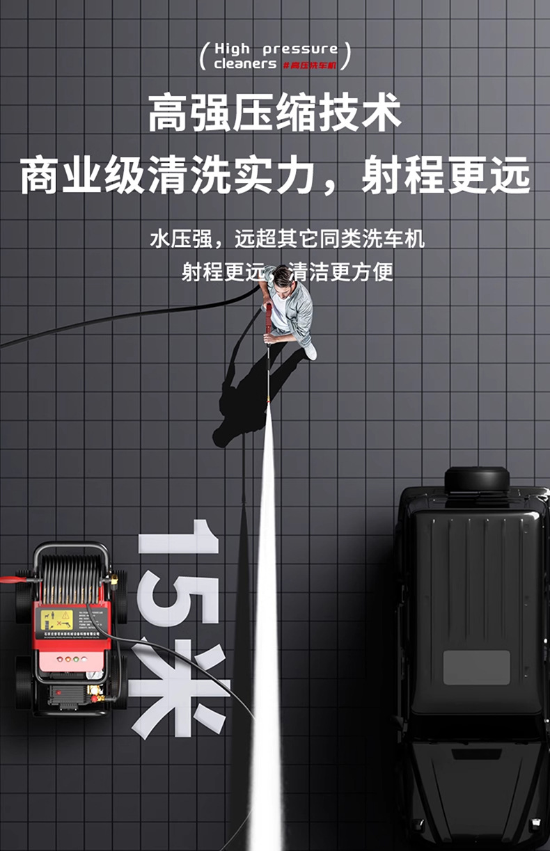 Black Cat Racing Variable Frequency Cleaning Machine 220V Commercial Car Wash Shop Car Wash High Pressure Water Gun Pump Super Supercharged Car Wash Machine