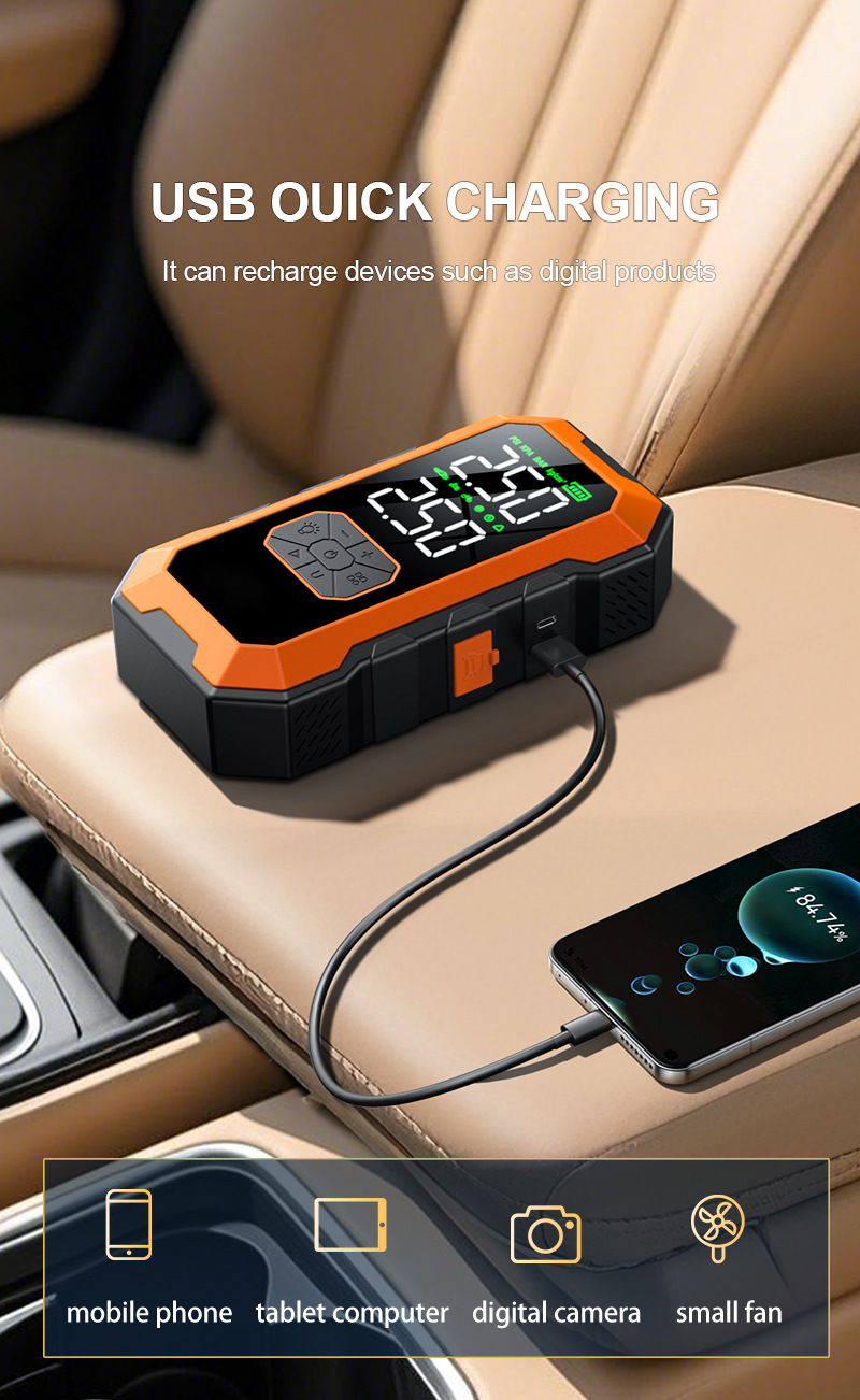 [N5] Cross-Border Jump Starter, Car Electrical Appliance, Car Emergency Power Supply, Jump-Starting, Inflating, Multi-Functional