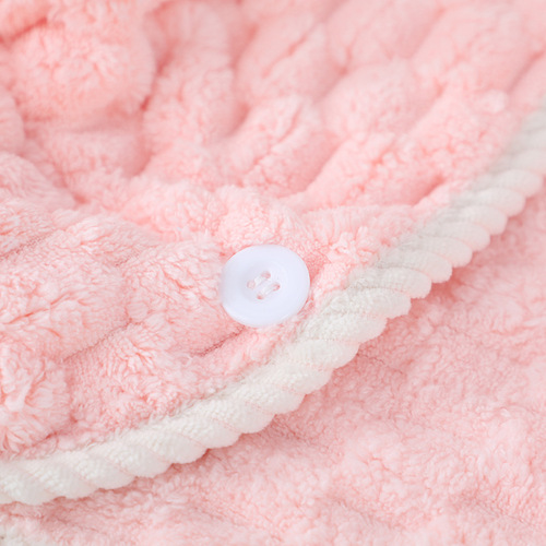 Women's Wholesale Dry Shampoo Hat, Cloud Pattern Coral Fleece Soft Absorbent Dry Shampoo Towel, Hair Covering Bath Cap