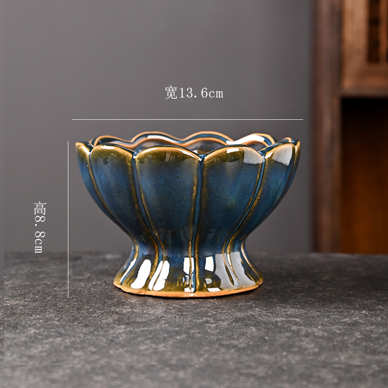 Maceta carnosa Galaxy, balcón doméstico de cerámica, junio, nieve, plantas verdes, bonsai, gres, lavabo de cerámica con control de raíces pequeñas, liquidación