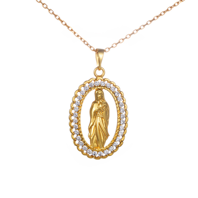 Xuping retro elíptico occidental delicado colgante colgante personaje Europa y América transfronterizos alta sensación colgante de oro al por mayor mujeres