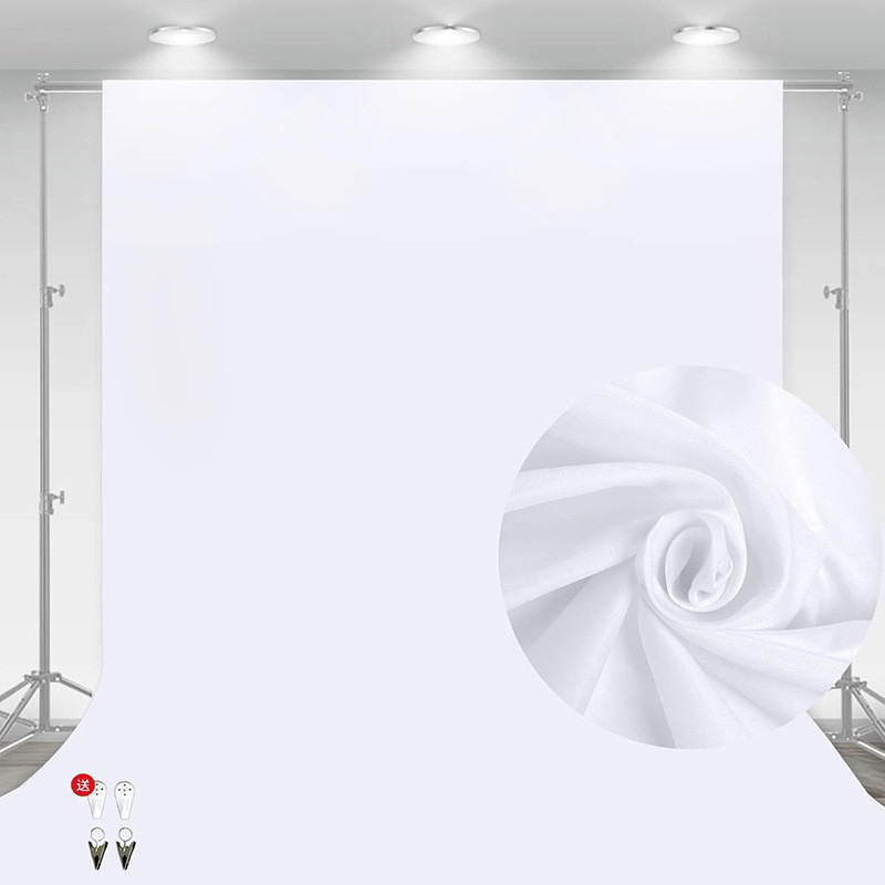 White solid color photo background cloth non-reflective photography hanging cloth net red live shooting props white cloth