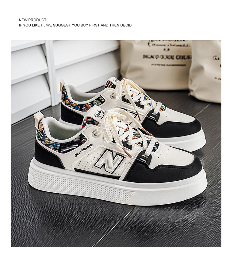 Giày thể thao nam sneaker trắng phong cách cá tính, thoáng mát, đế êm — 723 trắng chi tiết 10