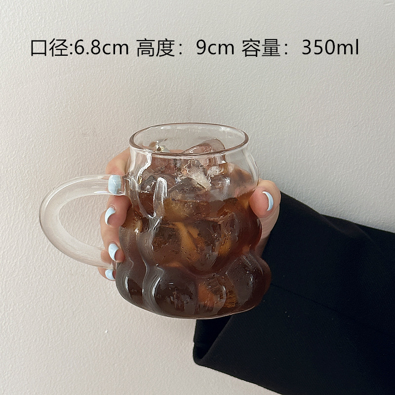 グレープガラス パーソナライズされたコーヒーカップ 耐熱高ホウケイ酸ミルクラテカップ 水カップ ジュースガラス|undefined