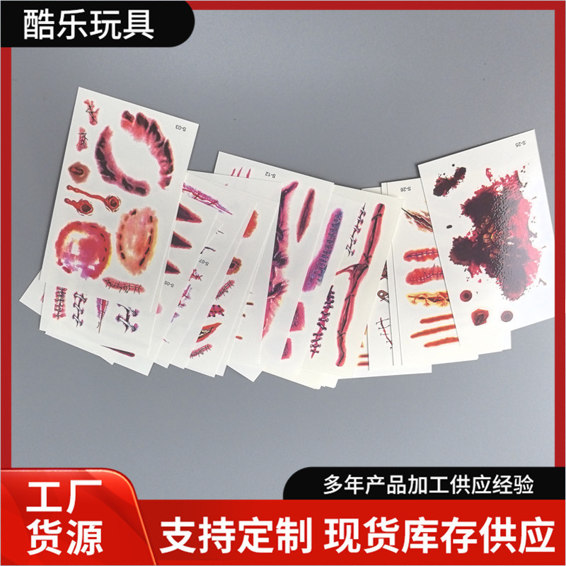 Halloween Party Party Horror Scar Horror Lip Face Makeup Tattoo Sticker Prop Sticker