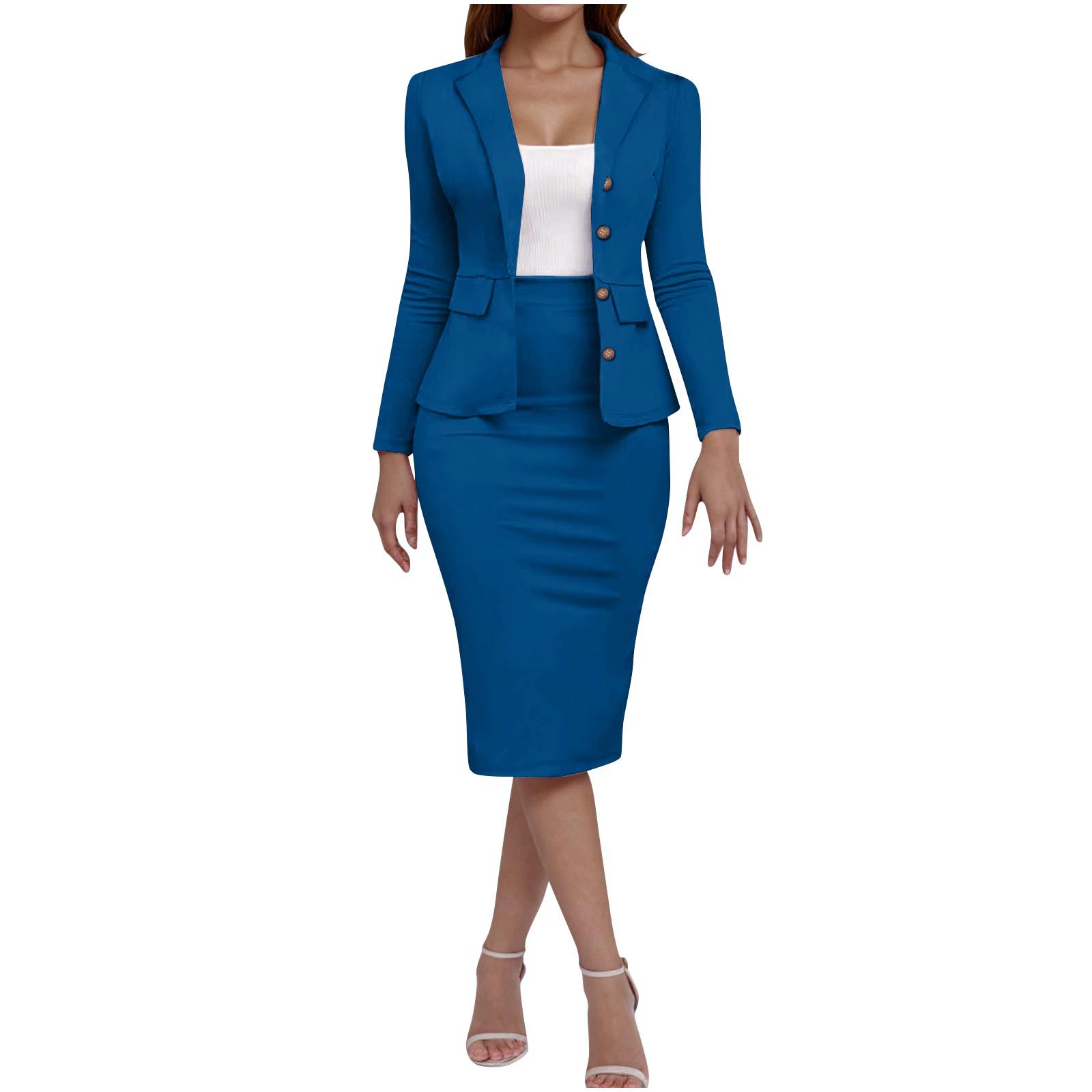 Summer long-sleeve, suit, skirt, set