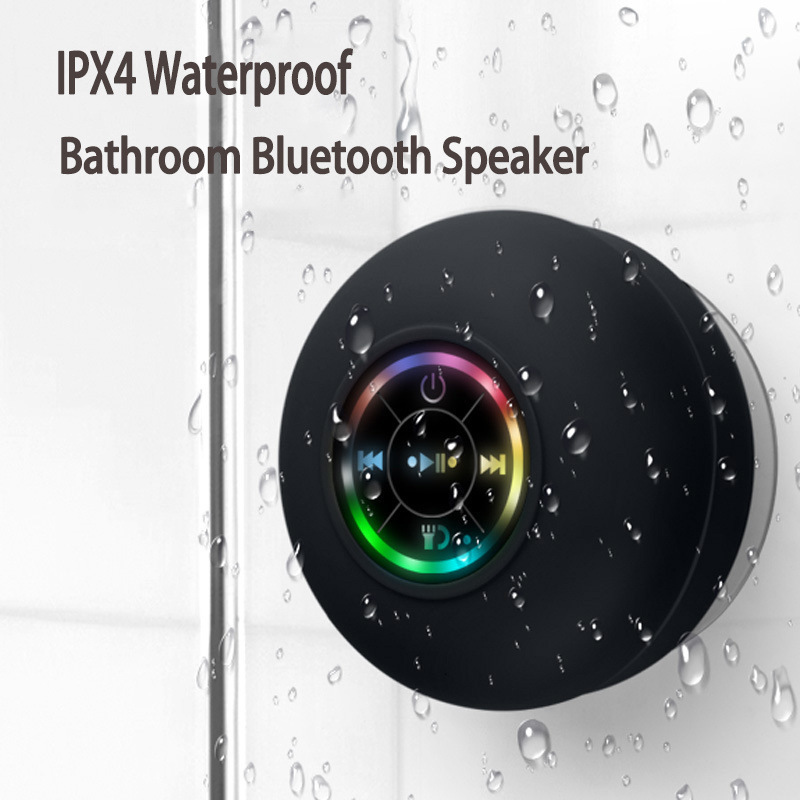 人気大吸盤防水bluetoothスピーカーledランプ発光防水浴室bluetoothスピーカー携帯bluetoothスピーカー|undefined