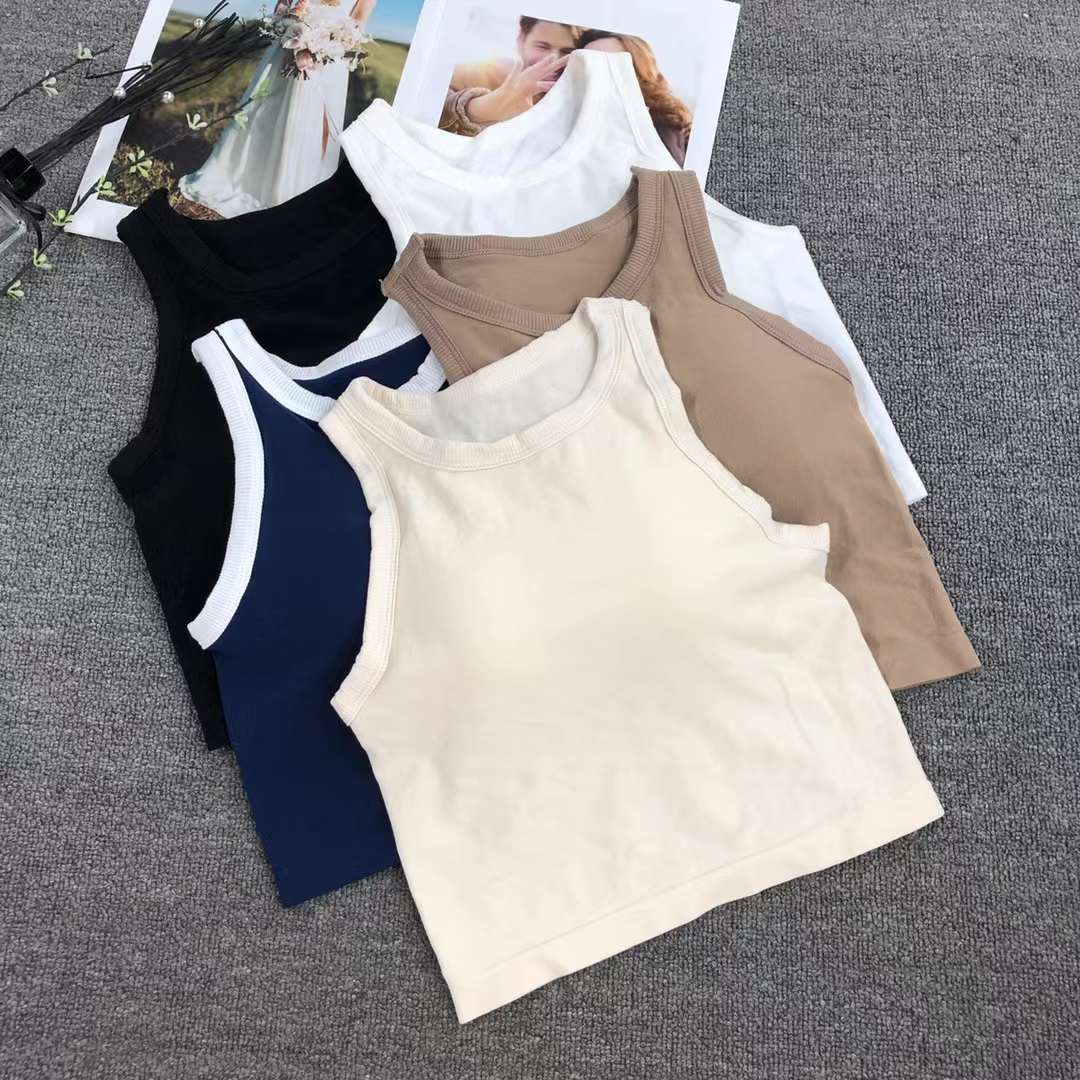 Nueva inconsútil alto elástico belleza de alta calidad las mujeres chaleco inalámbrico yoga sujetador ropa interior deportiva al por mayor