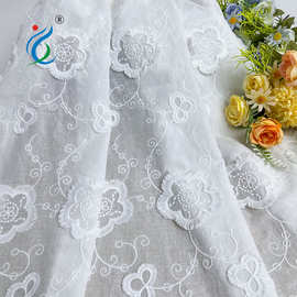 法式立体绣花水溶布高档设计师面料花边刺绣礼服连衣裙女装辅料