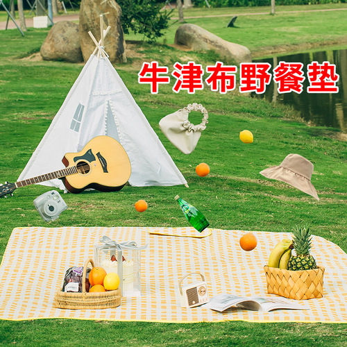 Beilian 600D Oxford cloth outdoor picnic mat foldable camping moisture-proof mat thickened camping autumn outing mat