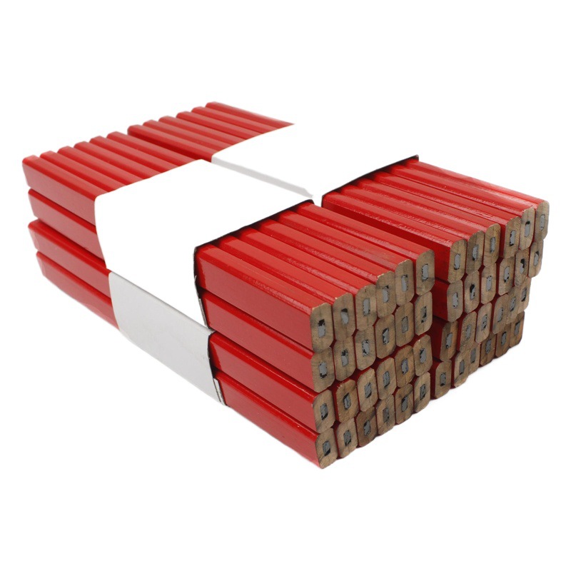 Fábrica] para trabajar la madera de álamo rojo pintura octogonal lápiz HB plomo norteamericano rojo y azul de dos colores de marcado pluma