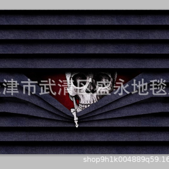 アマゾン工場のハロウィンの透かし彫りの装飾のじゅうたんの3d視覚の立体的なマットの玄関の家の入り口の足のマットの卸売り|undefined