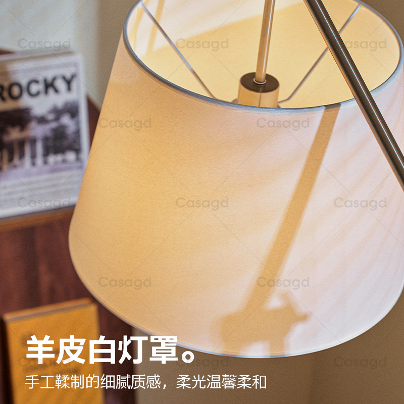 中古实木摇臂落地灯原创设计工作台灯ins博主网红包豪斯钓鱼灯|undefined
