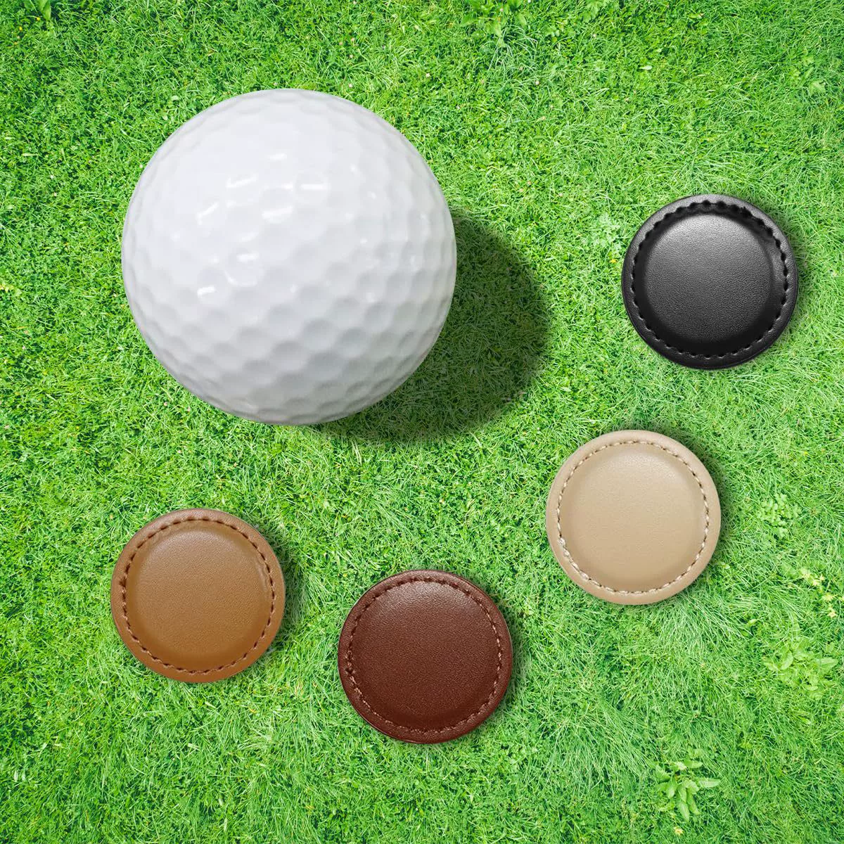 Можно лазерная гравировка маркеров для мячей для гольфа, магнитные аксессуары для позиционирования мячей для гольфа, готовые круглые зажимы для головных уборов для гольфа.