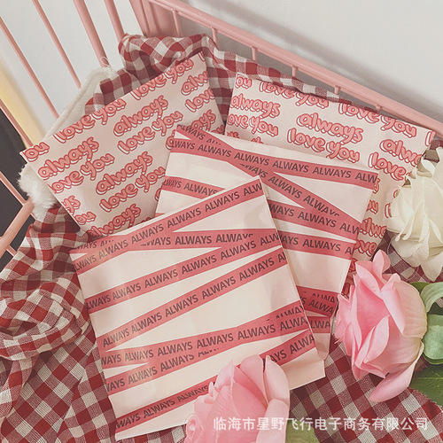 DIY Instagram-style heart paper bag pink girl heart dessert decoration bag colorful baking square candy packaging bag