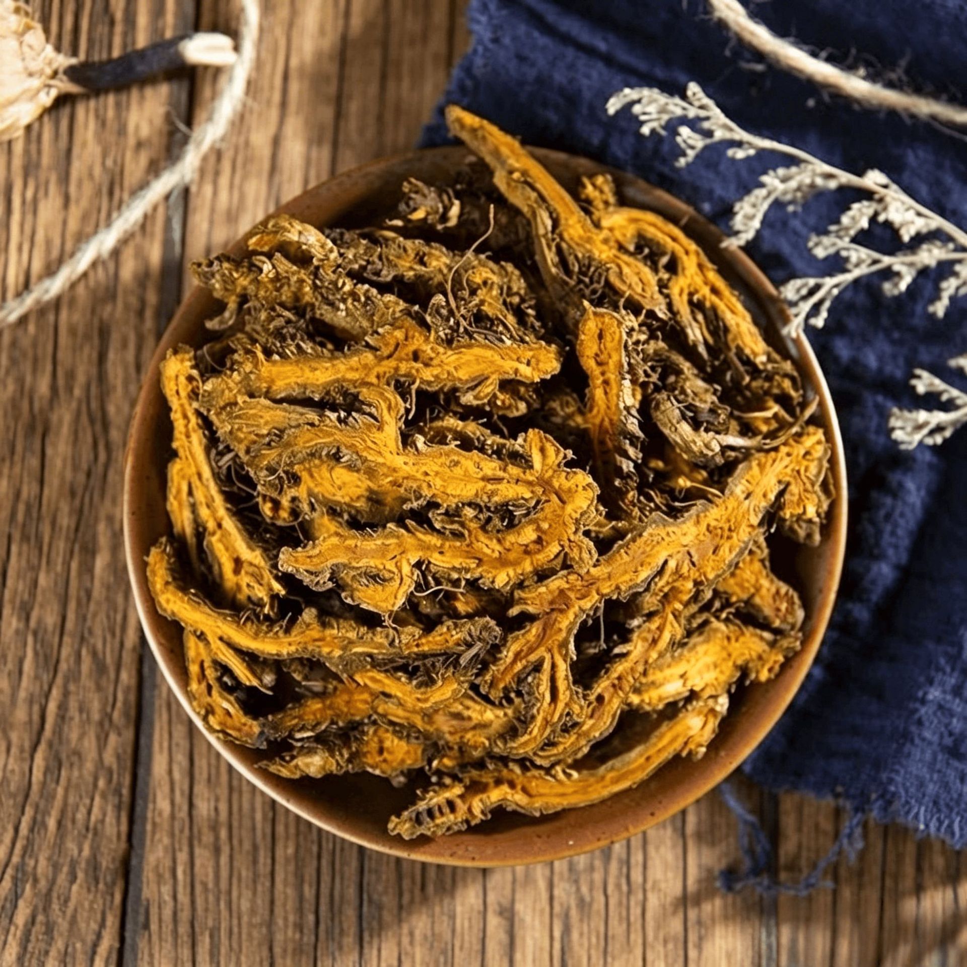 Dried Coptis Root Slices Huang Lian 500g TCM Herbal Tea and Decoction Pieces preparation