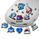 New Cartoon Shark Hole Shoes Accessories Ocean Series Hole Shoes Shoes Flower Detachable Buckle diy