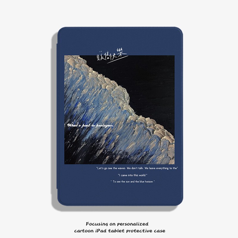 ipad2023 New painted protective cover 10.2-inch air4 tablet mini6/5 silicone book soft case