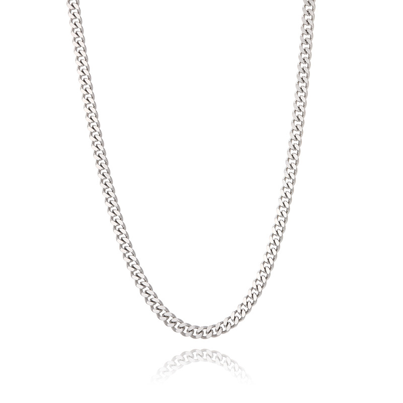 Joyas Xuping Europa y América cruzada de acero inoxidable cadena de pigmento primario unisex simple personalidad joyas al por mayor