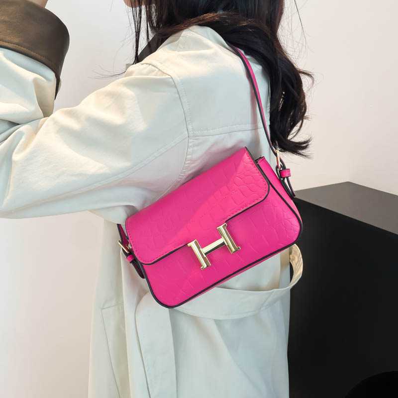 여성용 가방 국경 간 폭발성 간단한 패션 스톤 패턴 휴대용 어깨 크로스 바디 가방 여성용 작은 스퀘어 가방 TONGRUOBAG